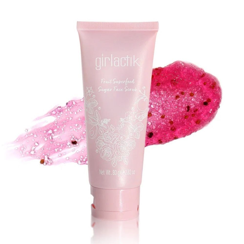 Girlactik Fruit Superfood Sugar Face Scrub Exfoliant Full Size Avocado Oil NWT